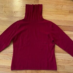 Geneva Deep Red 100% Cashmere Sweater